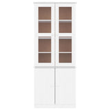 vidaXL Vitrinekast ALTA 77x35x186,5 cm massief grenenhout