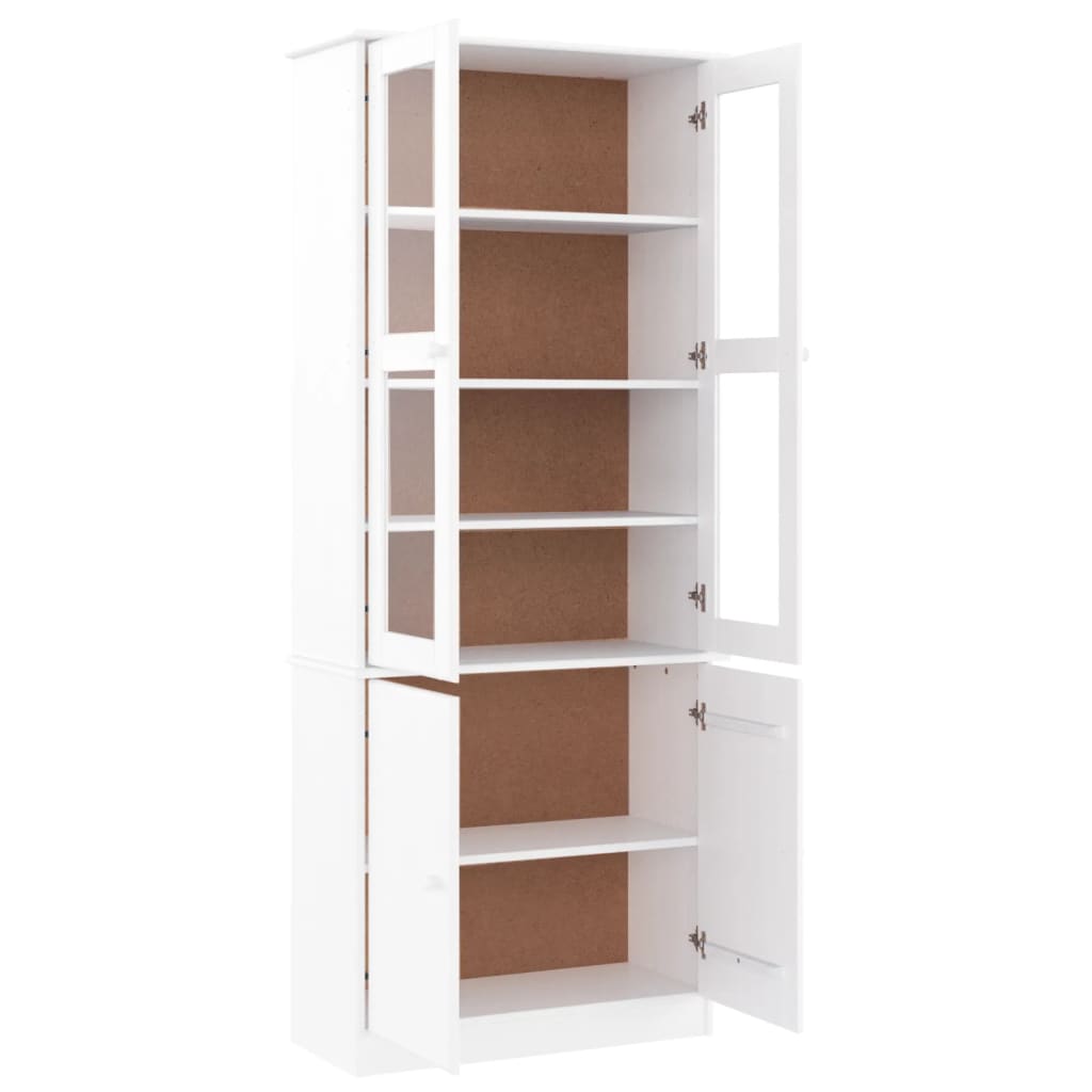 vidaXL Vitrinekast ALTA 77x35x186,5 cm massief grenenhout