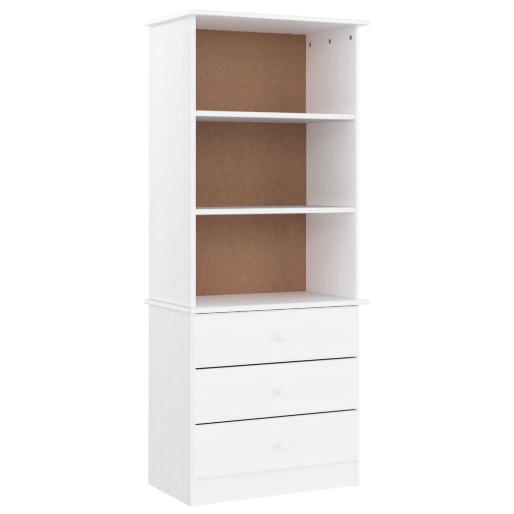 vidaXL Boekenkast met lades ALTA 60x35x142 cm massief grenenhout