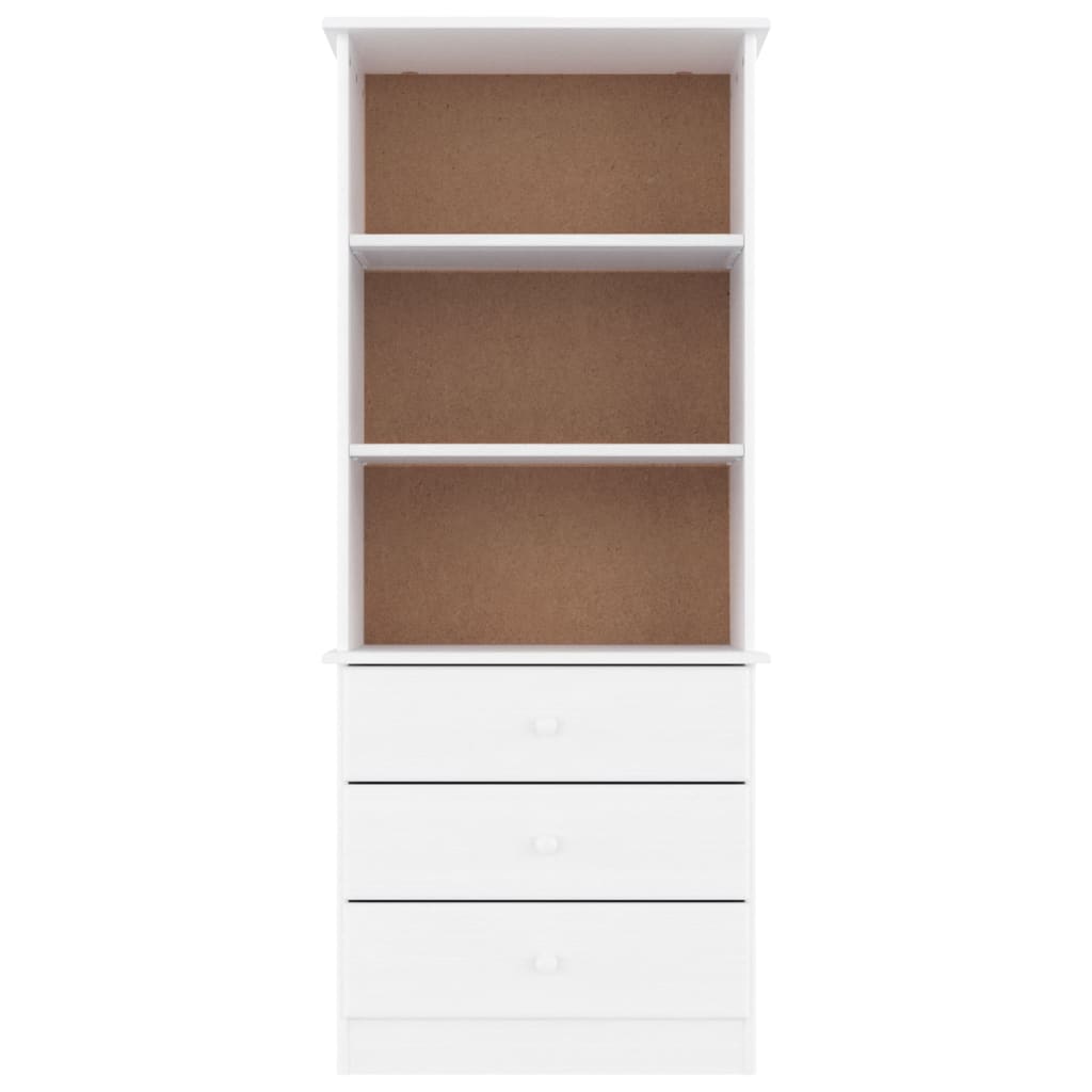vidaXL Boekenkast met lades ALTA 60x35x142 cm massief grenenhout