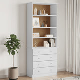 vidaXL Boekenkast met lades ALTA 77x35x186,5 cm massief grenenhout