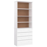 vidaXL Boekenkast met lades ALTA 77x35x186,5 cm massief grenenhout
