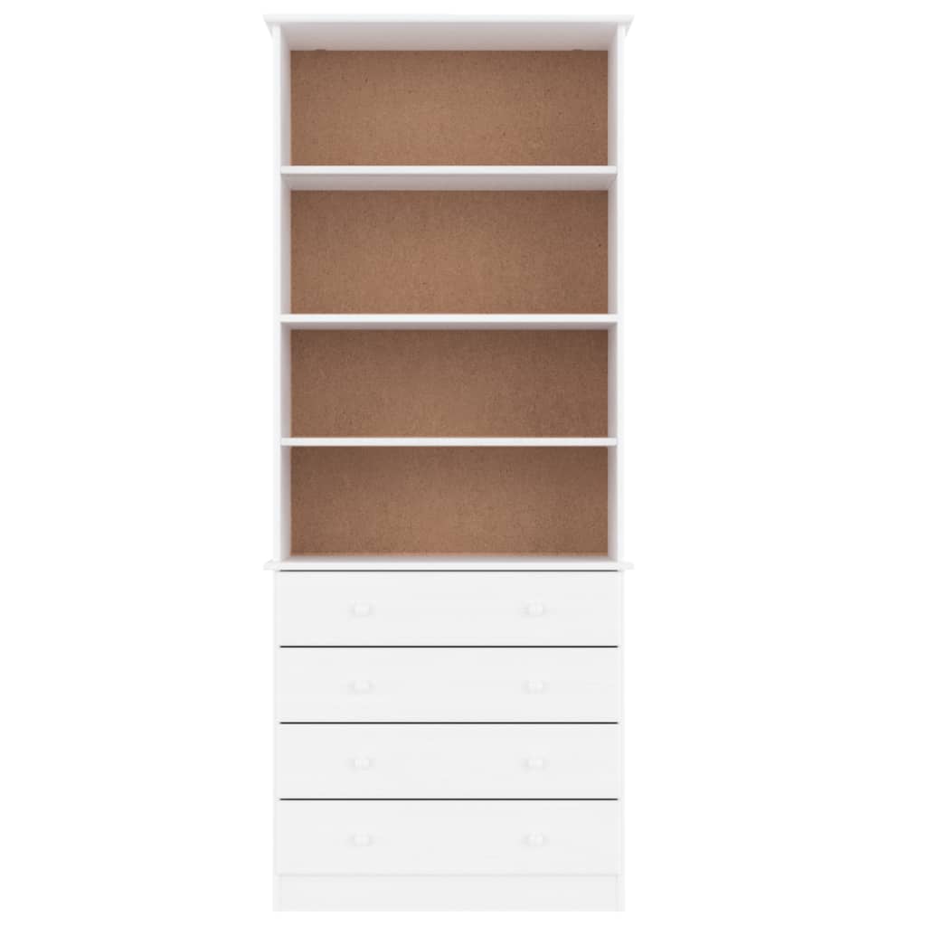 vidaXL Boekenkast met lades ALTA 77x35x186,5 cm massief grenenhout