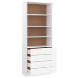 vidaXL Boekenkast met lades ALTA 77x35x186,5 cm massief grenenhout
