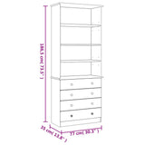 vidaXL Boekenkast met lades ALTA 77x35x186,5 cm massief grenenhout
