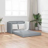 vidaXL Slaapbank vloermodel 2-in-1 112x174x55 cm stof lichtgrijs