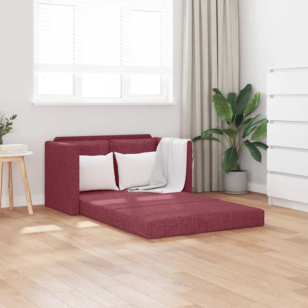 vidaXL Slaapbank vloermodel 2-in-1 112x174x55 cm stof lichtgrijs