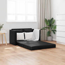 vidaXL Slaapbank vloermodel 2-in-1 112x174x55 cm kunstleer zwart