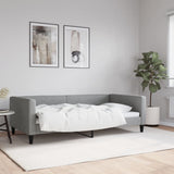 vidaXL Slaapbank 100x190 cm stof donkergrijs