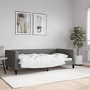 vidaXL Slaapbank 100x190 cm stof donkergrijs
