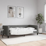 vidaXL Slaapbank 100x190 cm stof donkergrijs