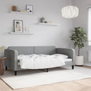 vidaXL Slaapbank 100x190 cm stof lichtgrijs