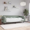 vidaXL Canapé-lit 100x190 cm velours gris clair