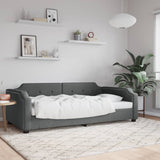vidaXL Canapé-lit 100x190 cm tissu gris foncé
