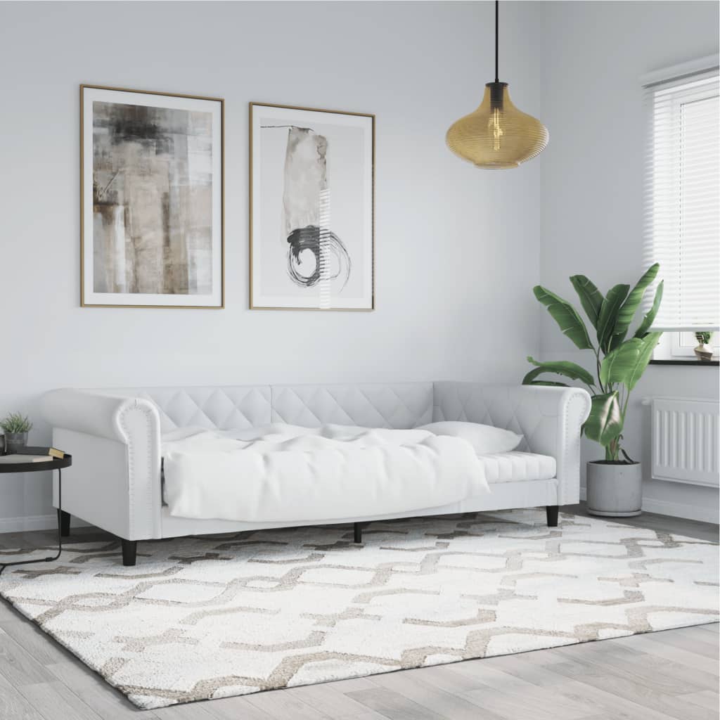vidaXL Slaapbank met matras 90x200 cm kunstleer zwart