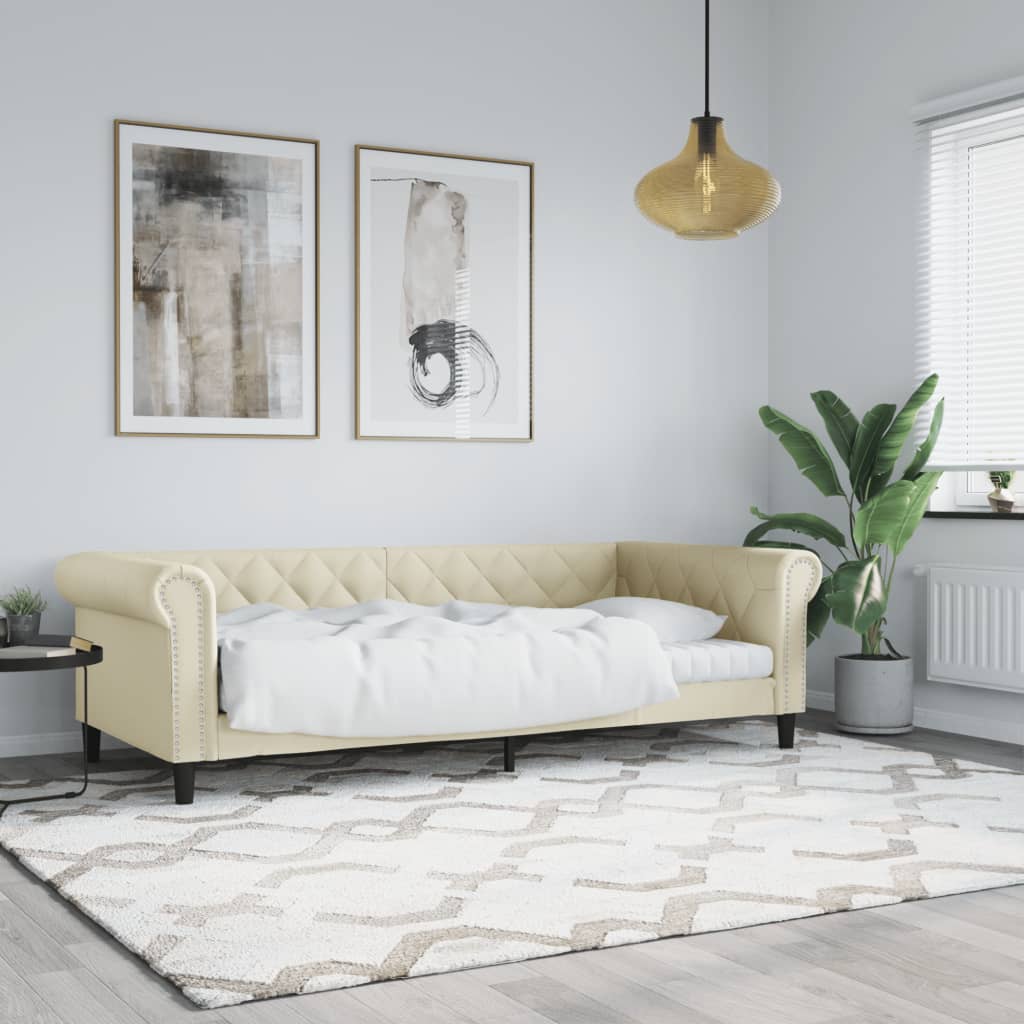 vidaXL Slaapbank met matras 90x200 cm kunstleer zwart