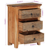 vidaXL Sideboard 60x33x75 cm solid acacia wood and reclaimed wood