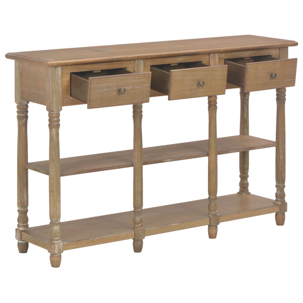 vidaXL Wandtafel 110x30x76 cm bewerkt hout zwart