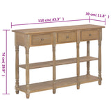 vidaXL Wandtafel 110x30x76 cm bewerkt hout zwart