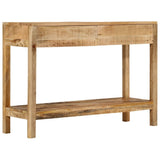 vidaXL Wandtafel 110x35x75 cm massief mangohout wit