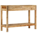 vidaXL Wandtafel 110x35x75 cm massief mangohout wit