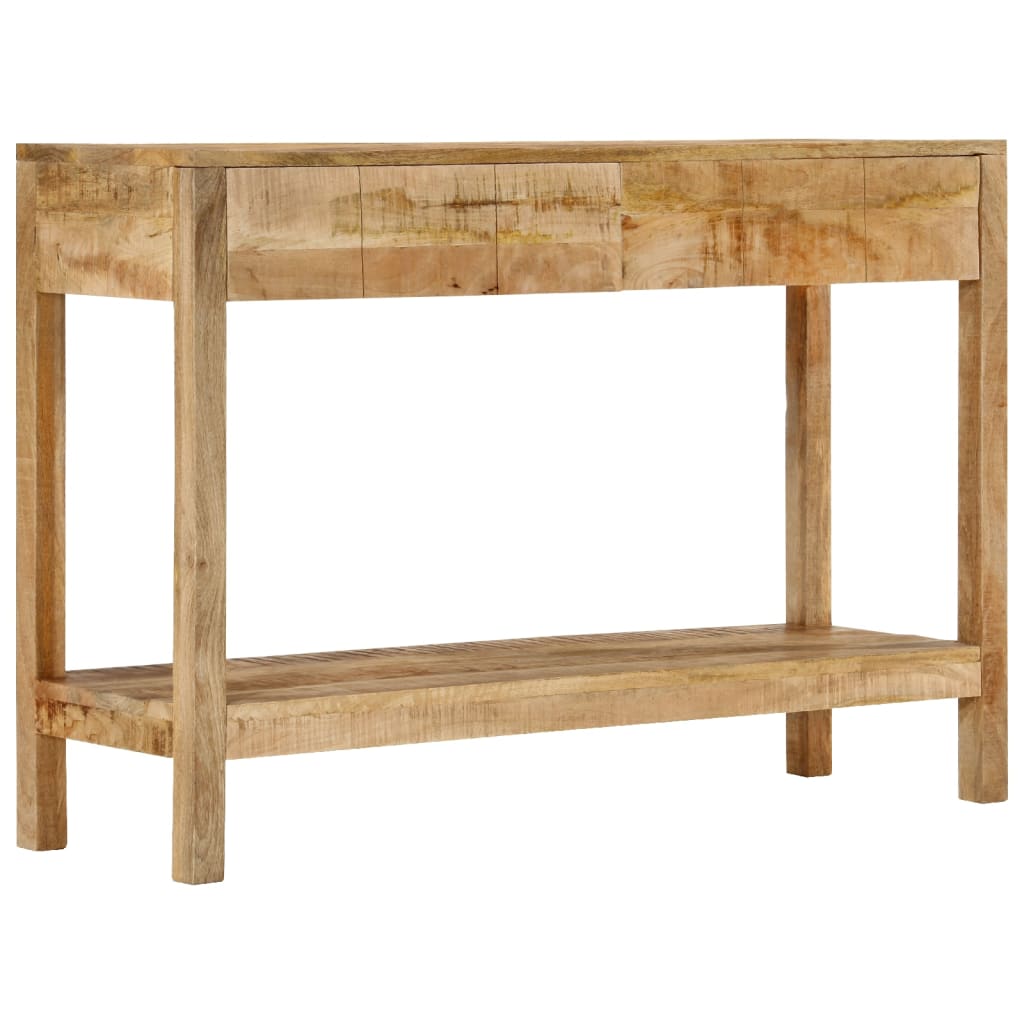vidaXL Wandtafel 110x35x75 cm massief mangohout wit