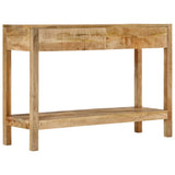 vidaXL Wandtafel 110x35x75 cm massief mangohout wit
