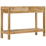 vidaXL Wandtafel 110x35x75 cm massief mangohout wit