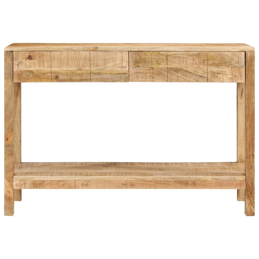vidaXL Wandtafel 110x35x75 cm massief mangohout wit