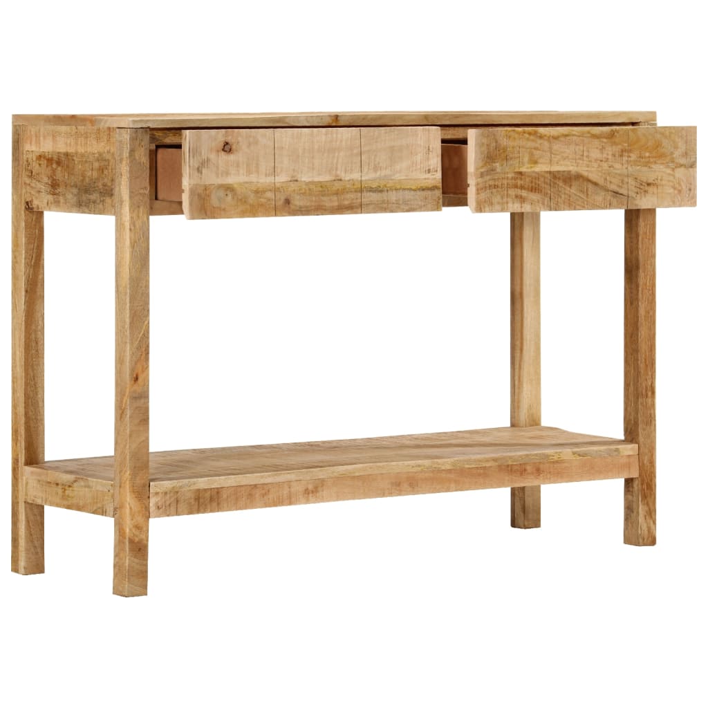 vidaXL Wandtafel 110x35x75 cm massief mangohout wit