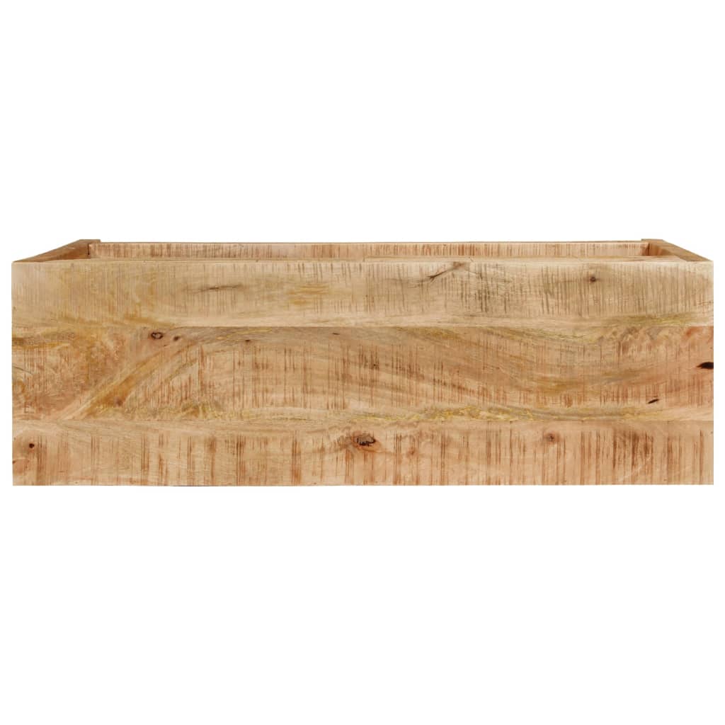 vidaXL Wandtafel 110x35x75 cm massief mangohout wit