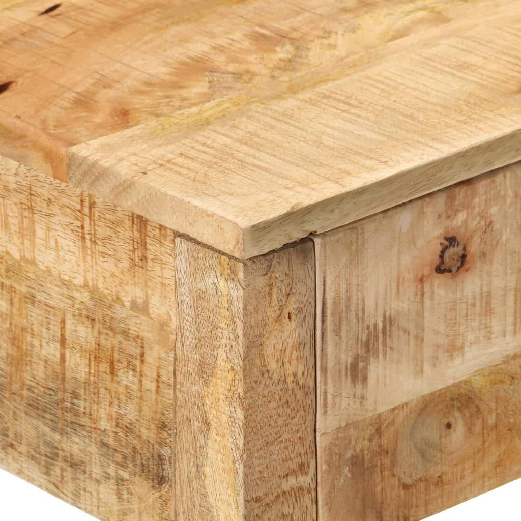 vidaXL Wandtafel 110x35x75 cm massief mangohout wit
