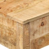 vidaXL Wandtafel 110x35x75 cm massief mangohout wit