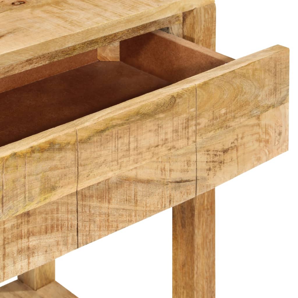 vidaXL Wandtafel 110x35x75 cm massief mangohout wit