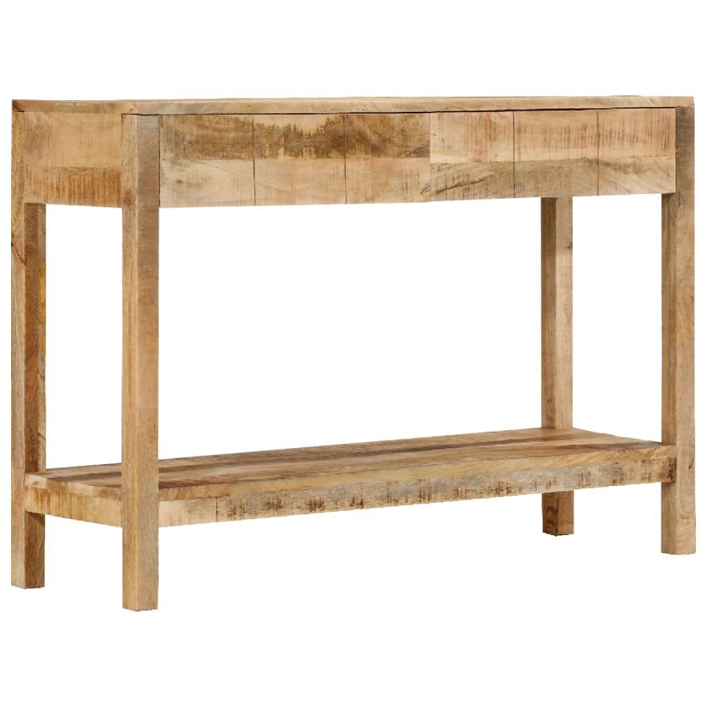 vidaXL Wandtafel 110x35x75 cm massief mangohout wit