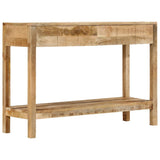 vidaXL Wandtafel 110x35x75 cm massief mangohout wit