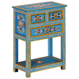 vidaXL Dressoir met lades handgeschilderd massief mangohout turquoise