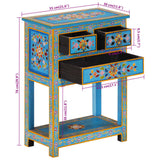 vidaXL Dressoir met lades handgeschilderd massief mangohout turquoise