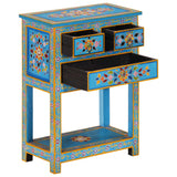 vidaXL Dressoir met lades handgeschilderd massief mangohout turquoise
