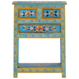 vidaXL Dressoir met lades handgeschilderd massief mangohout turquoise