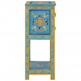 vidaXL Dressoir met lades handgeschilderd massief mangohout turquoise