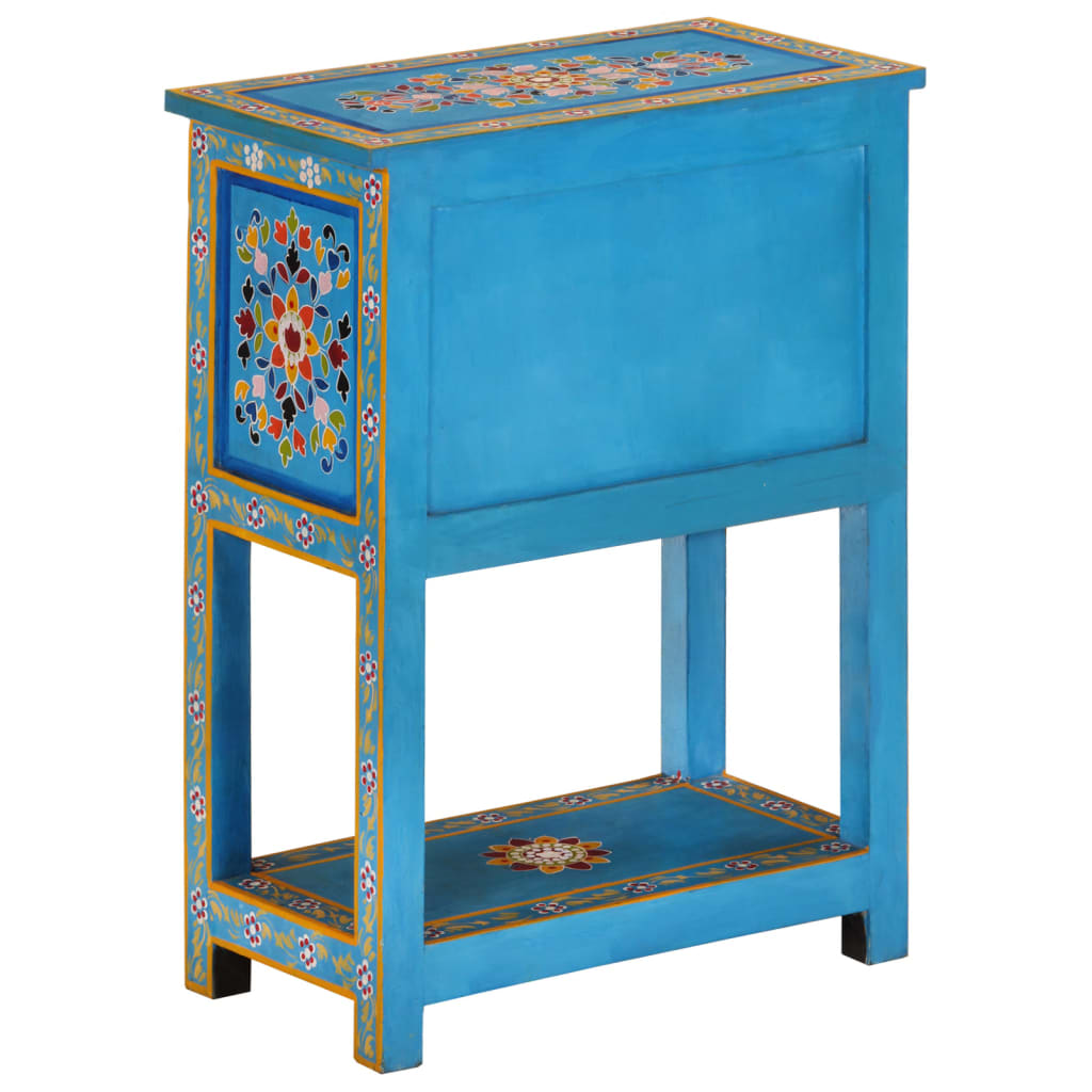 vidaXL Dressoir met lades handgeschilderd massief mangohout turquoise