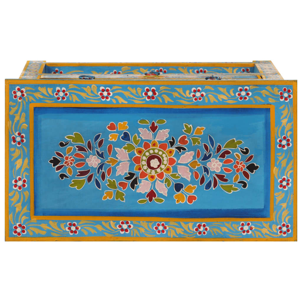 vidaXL Dressoir met lades handgeschilderd massief mangohout turquoise