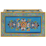 vidaXL Dressoir met lades handgeschilderd massief mangohout turquoise