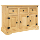vidaXL Dressoir "Corona" Bruin 112x44x78 cm Massief Hout Mexicaans Dennenhout