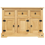 vidaXL Dressoir "Corona" Bruin 112x44x78 cm Massief Hout Mexicaans Dennenhout