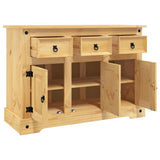 vidaXL Dressoir "Corona" Bruin 112x44x78 cm Massief Hout Mexicaans Dennenhout