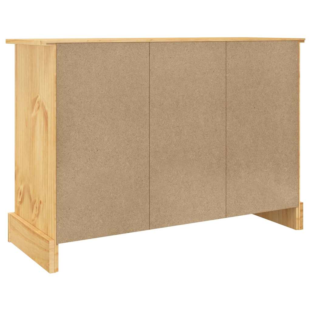 vidaXL Dressoir "Corona" Bruin 112x44x78 cm Massief Hout Mexicaans Dennenhout