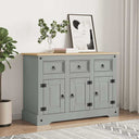 vidaXL Dressoir "Corona" Bruin 112x44x78 cm Massief Hout Mexicaans Dennenhout