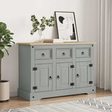 vidaXL Dressoir "Corona" Bruin 112x44x78 cm Massief Hout Mexicaans Dennenhout